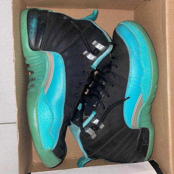 Jordan Other - Jordan Black and baby blue Jordan 12s size 6y very used (comes with box)